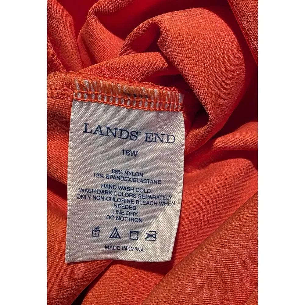Lands End Womens Tankini Top‎ Underwire Size 16W